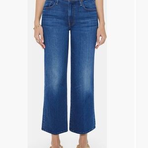 MOTHER Straight Leg Denim Jeans in Classic Blue